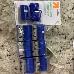 Waste Bag Dispenser w/Total of 25 Rolls (375 Bags)